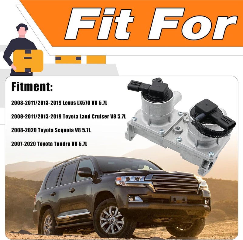 LEVANLIGHT Secondary Air Injection Check Valve Compatible with Lexus LX570 Toyota Land Cruiser Sequoia Tundra V8 5.7L, Replaces# 25701-38064, 2570138060, 2570138061, 911-643 - Image 3